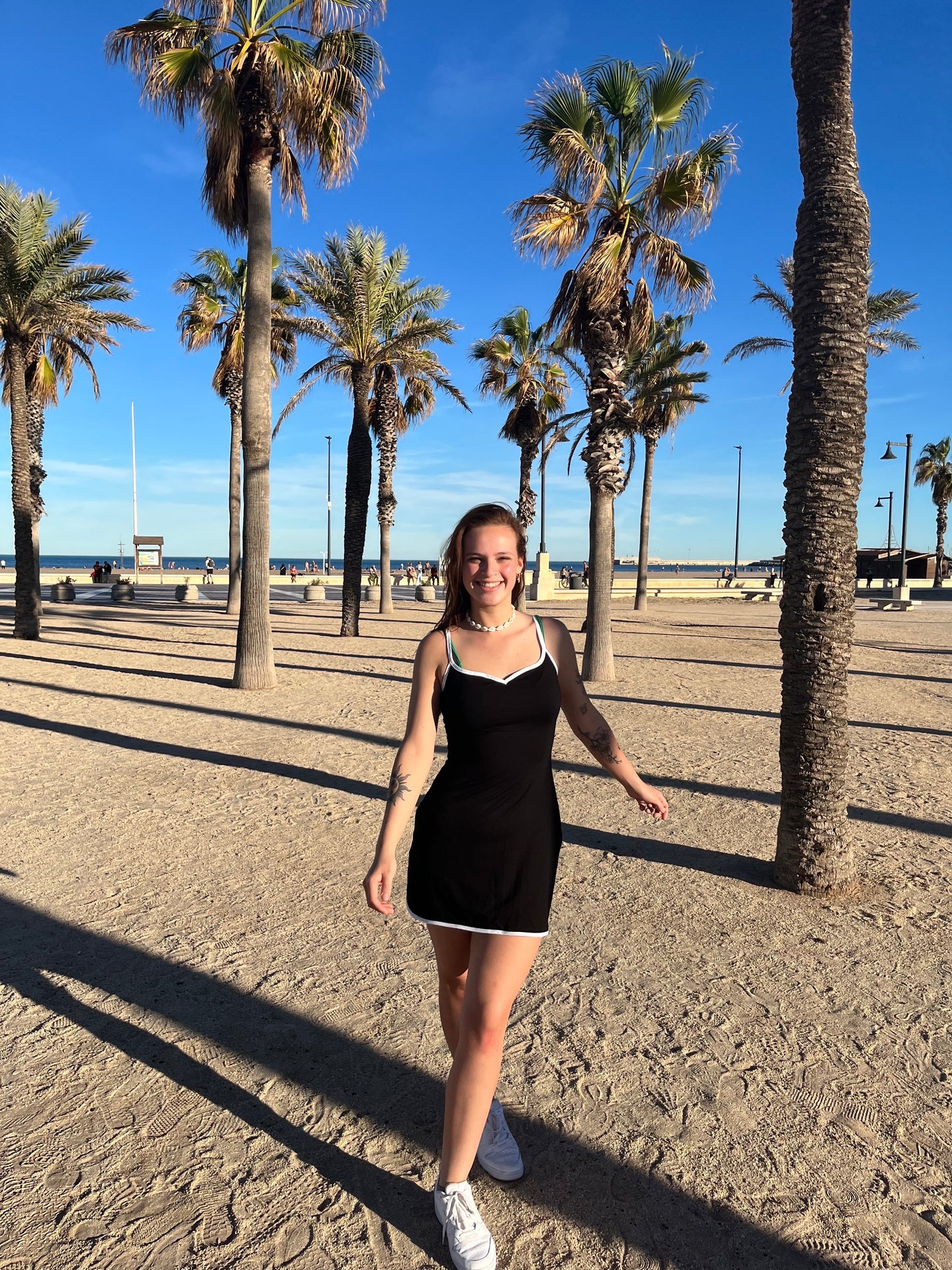 Samantha Dress (Short) - Black and White