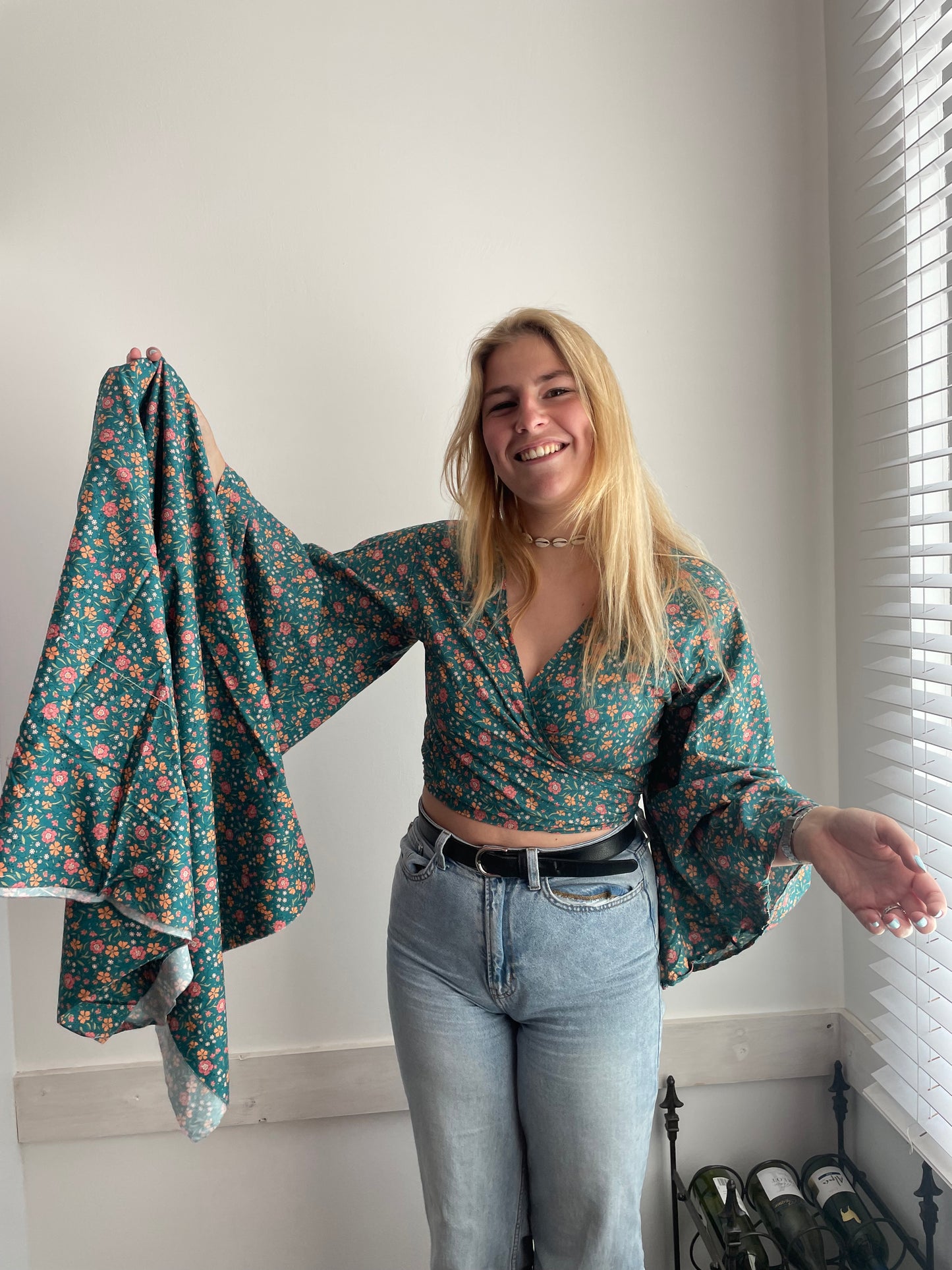 Naïka Top - Flower print green