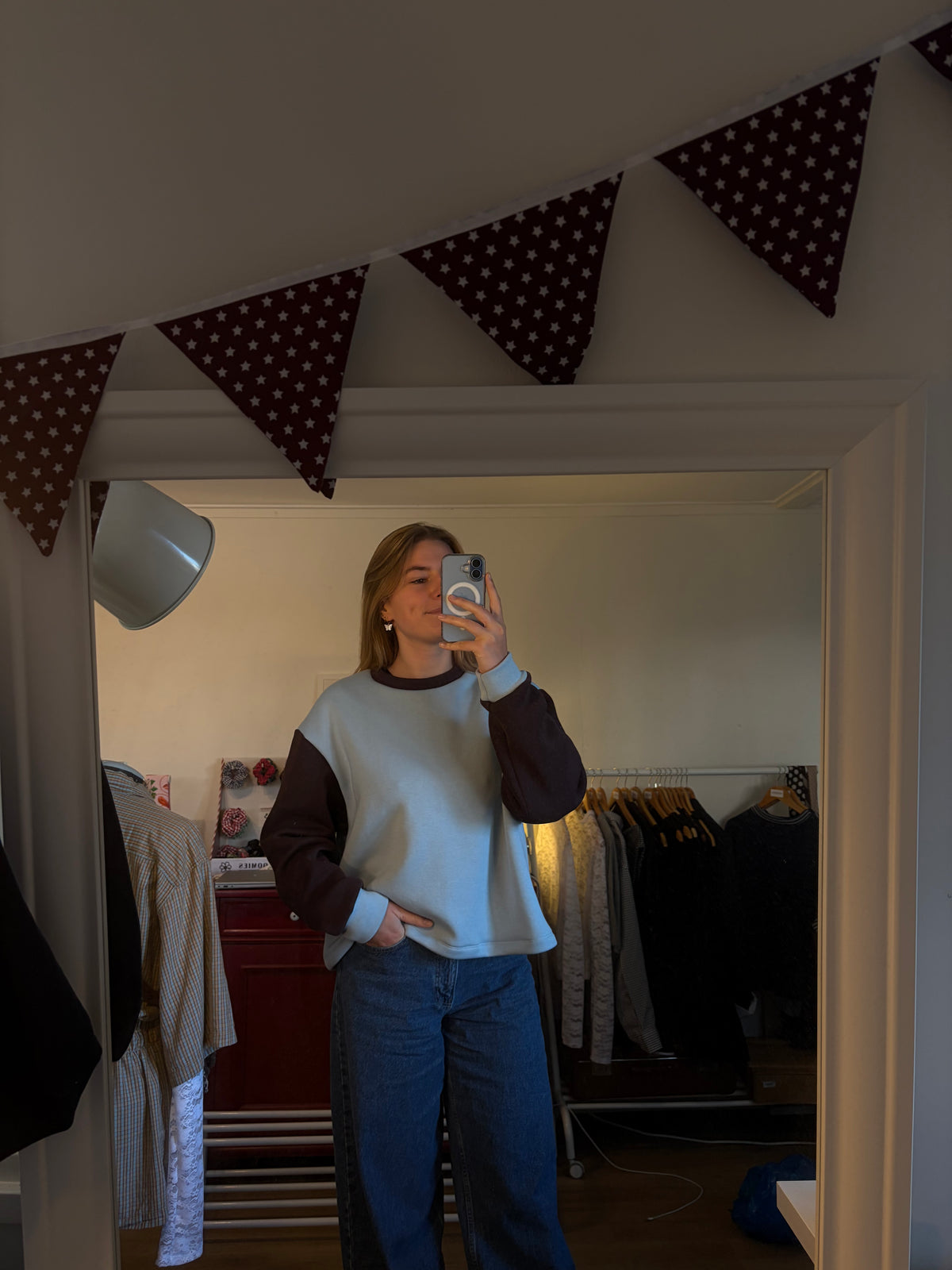 Sweater - blue brown 2