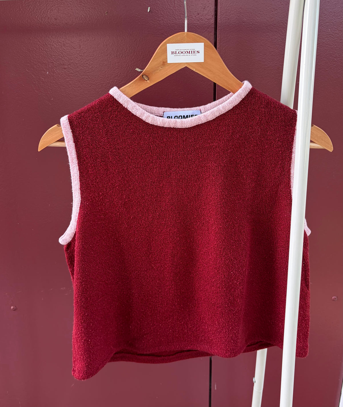 Reworked spencer – Red and Pink