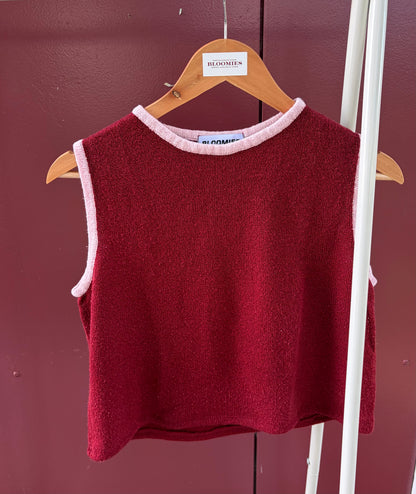 Reworked spencer – Red and Pink