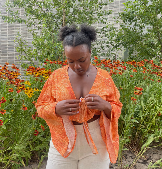 Naïka Top - Orange Mandala