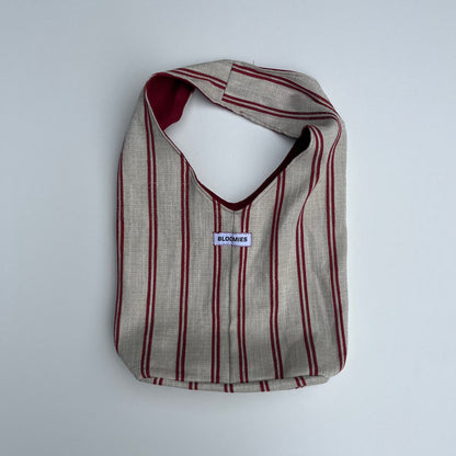 Red stripes bag