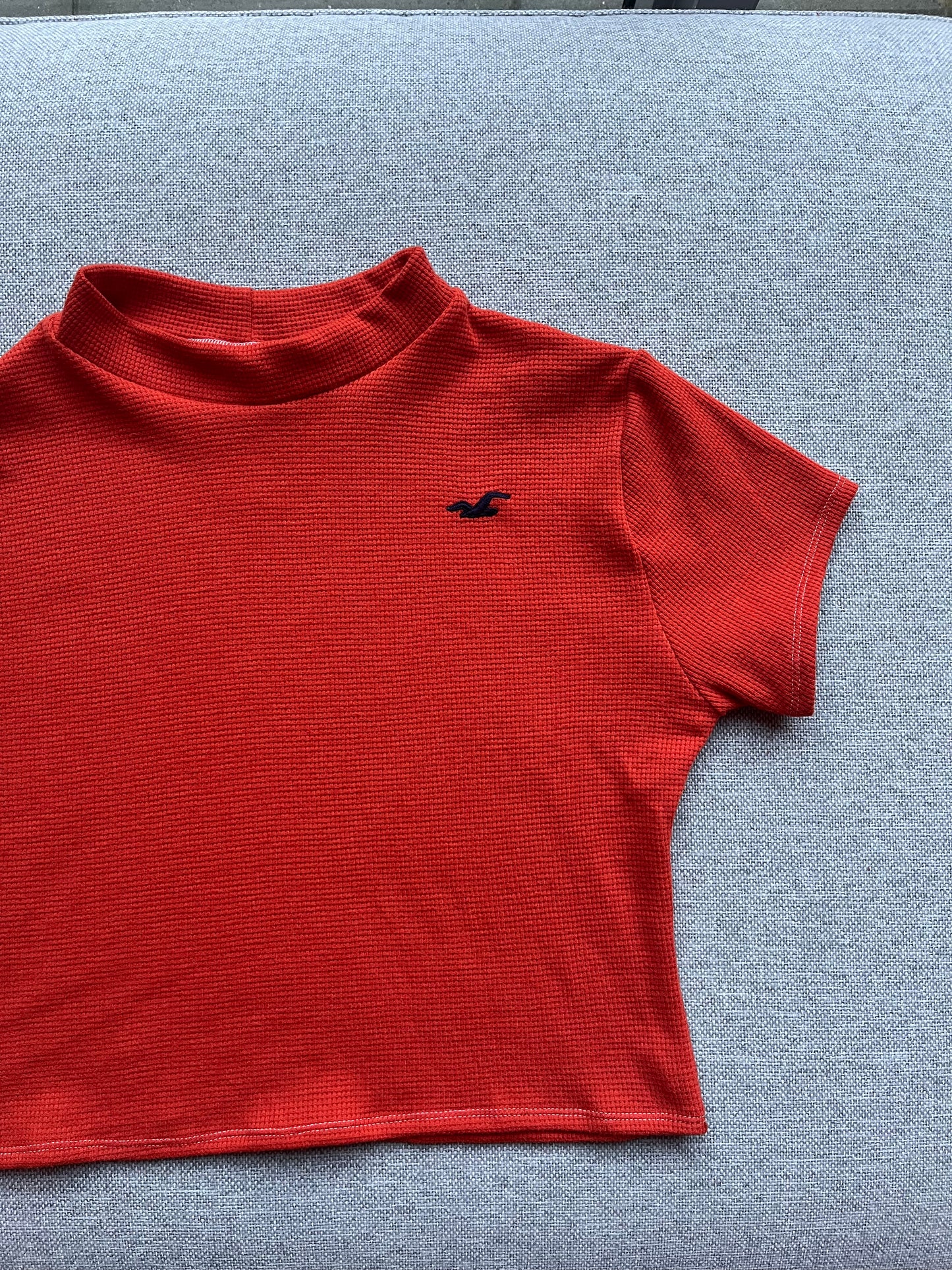 Reworked Hollister Top Orange