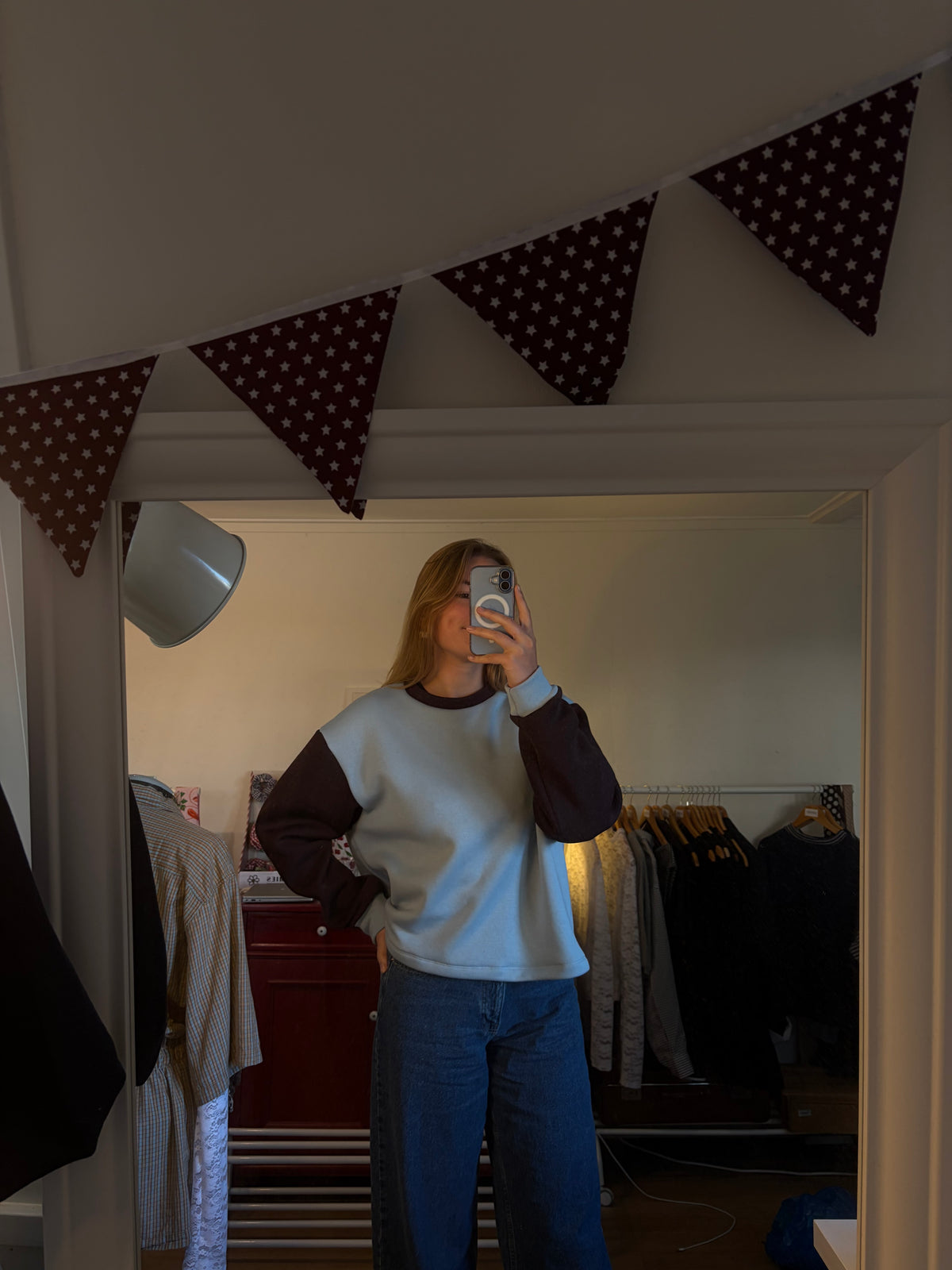 Sweater - blue brown 2