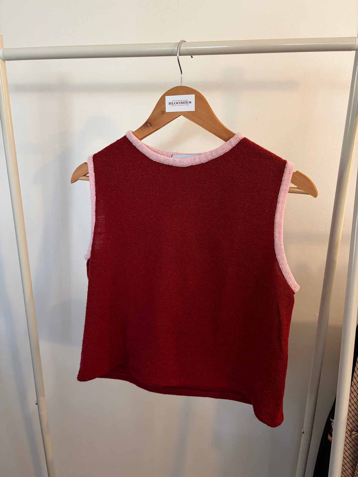 Reworked spencer – Red and Pink