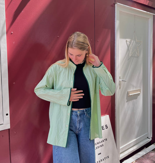 Reworked Blouse - Green Green